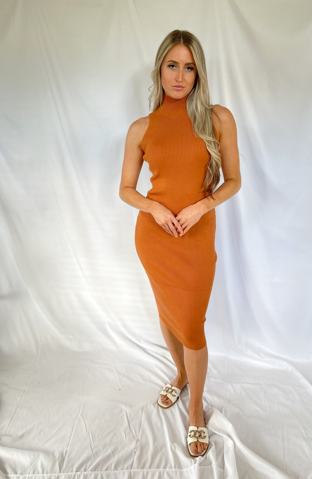 Lucca Ribbed Midi Dress