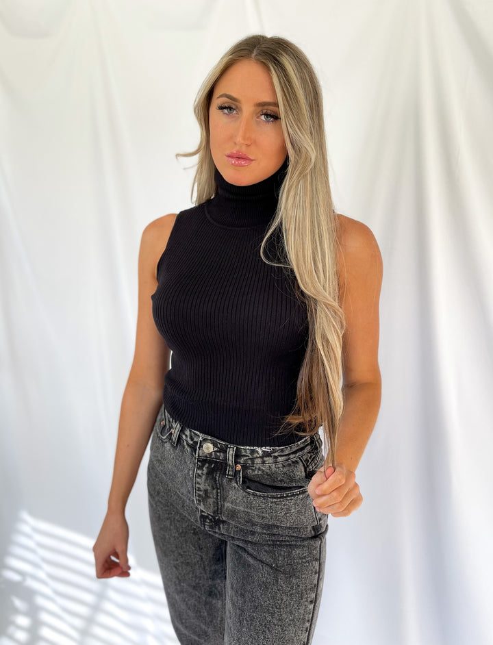 Graz Ribbed Turtleneck Tank