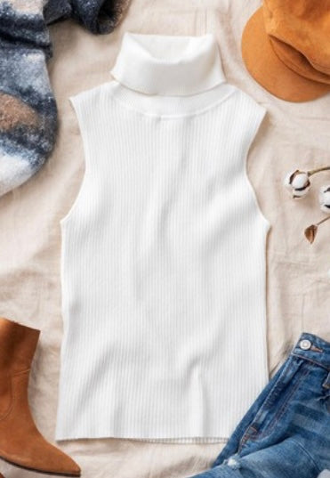 Graz Ribbed Turtleneck Tank