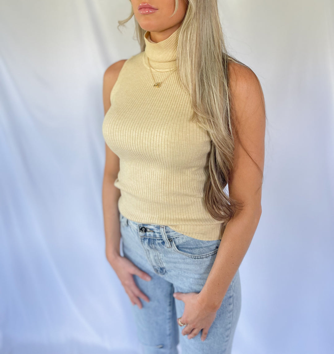Graz Ribbed Turtleneck Tank